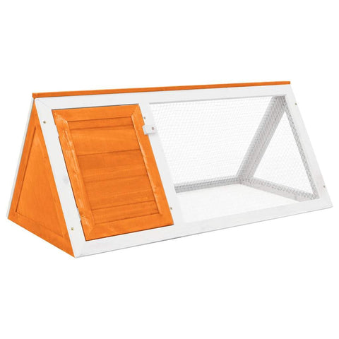 vidaXL Deluxe Wood Animal Cage - Premium Quality Wooden Rabbit Hutch with Iron Wire Grid, Easy-Access Feeding Door and Weather Paint Finish