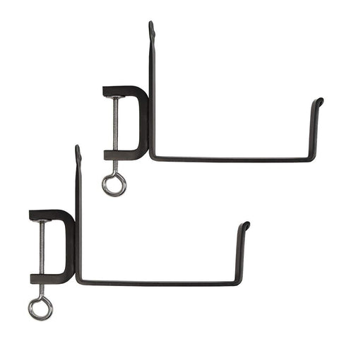 Achla Designs SFB-02C, 8 inch Railing clamp Window Flower Box Brackets, Black