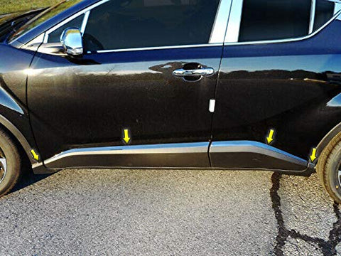 QAA is Compatible with 2018-2023 Toyota C-HR 8 Piece Stainless Rocker Panel Trim, Upper Kit TH18140