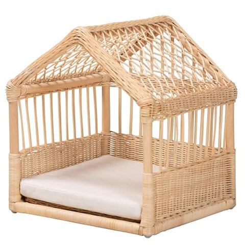Baxton Studio Pieta Pet Bed, Natural Brown