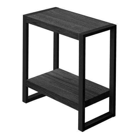 Monarch Specialties I 2862 Accent Table, Side, End, Nightstand, Lamp, Living Room, Bedroom, Metal, Laminate, Black, Contemporary, Modern