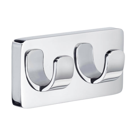Smedbo OK356 Double Towel Hook, Polished Chrome