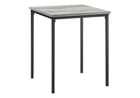 Accent Table 22inch H Side Table End Small Nightstand Square Bedroom Living Room Grey Laminate Black Metal Contemporary Modern
