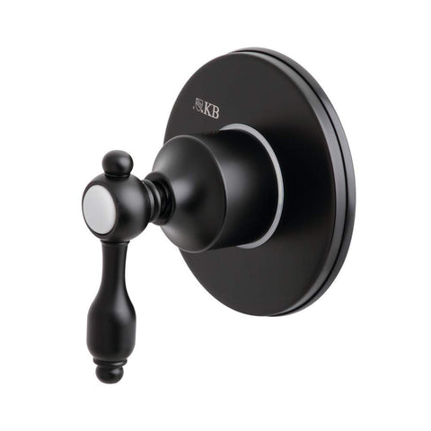 Kingston Brass KS3030TAL Tudor 3-Way Diverter Valve with Trim Kit, Matte Black