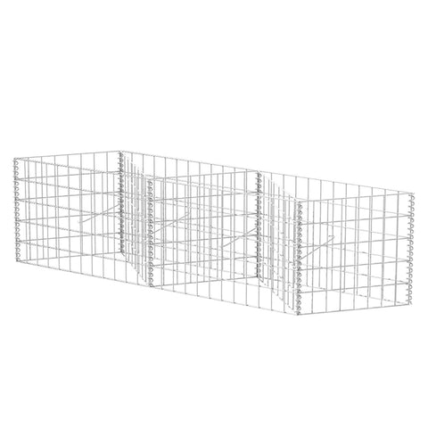 vidaXL Gabion Basket for Garden, Galvanised Steel Gabion Planter, Gabion Raised Bed, High Load Capacity, 59''x11.8"x19.7"