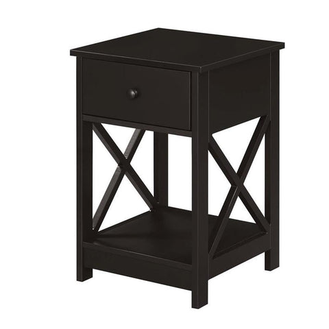 Convenience Concepts Oxford 1-Drawer End Table with Shelf, Espresso