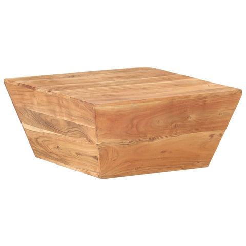 vidaXL V-Shape Square Coffee Table - Solid Acacia Wood - Versatile Accent Table for Living Room, Stable and Durable with Beautiful Wood Grains, Brown, Size: 26"x26"x11.8"
