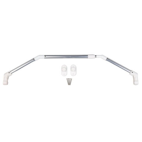 Camco Camper/RV Shower Extender Curtain Rod | Features a Pivot Design for Multiple Uses | Compatible with 35-Inch to 42-Inch Trailer Showers & Crafted with Heavy-Duty Aluminum (43764)