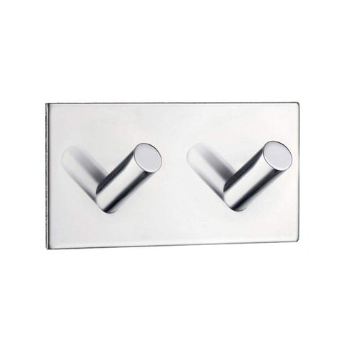Beslagsboden Square Design Double Wall Mounted Hook Finish: Polished Stainless Steel