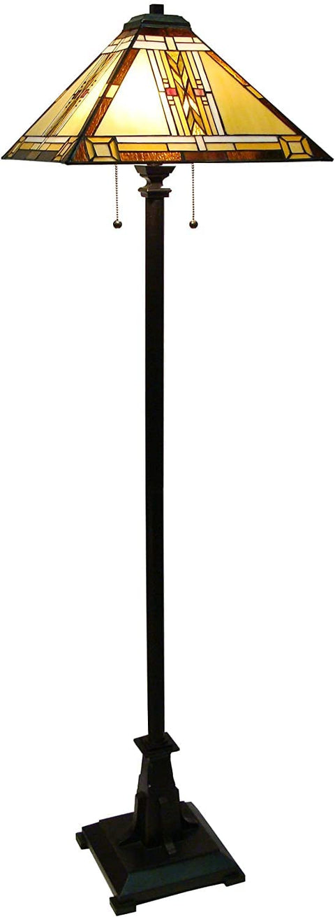 Fine Art Lighting F1783N Tiffany Floor Lamp, 17" x 62", Multicolor
