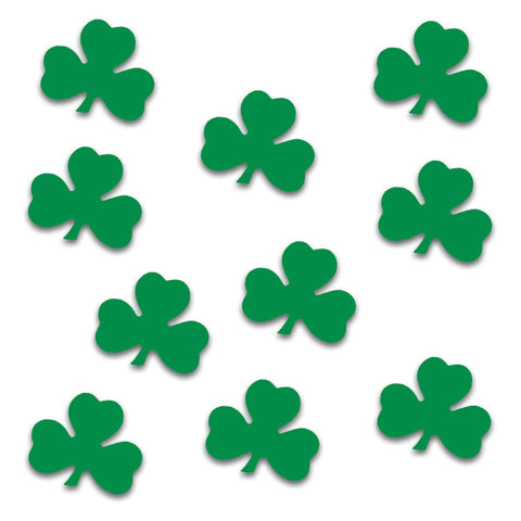 Beistle Green Shamrock Cutouts 10 Piece, St Patrick's Day Decorations, Wall Silhouettes