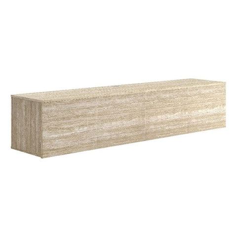 Modway Terra Wall Mounted Floating TV Stand in Travertine