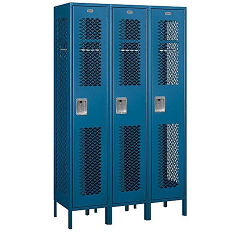 Salsbury Industries 81368BL-U Single Tier 45-Inch Wide 6-Feet High 18-Inch Deep Unassembled Extra Wide Vented Metal Locker, Blue