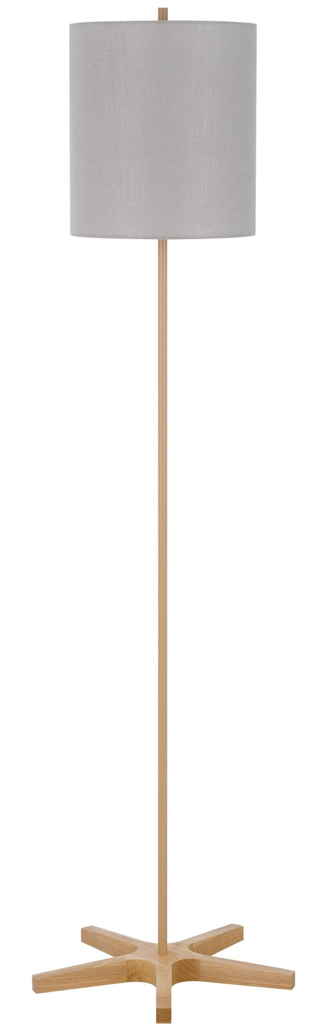 Cal 100W Metal Floor lamp with Wooden Base