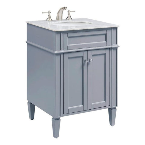 Elegant Decor VF-1027 Single Bathroom Vanity Set, 24", Grey
