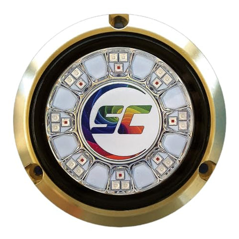 shadow-caster SCR-24 LED Underwater Boat Light - Color-Changing (RGBW) - Bronze Housing - 90W Surface Mount - Tempered Glass Lens - IP68 Fully Submersible Waterproof