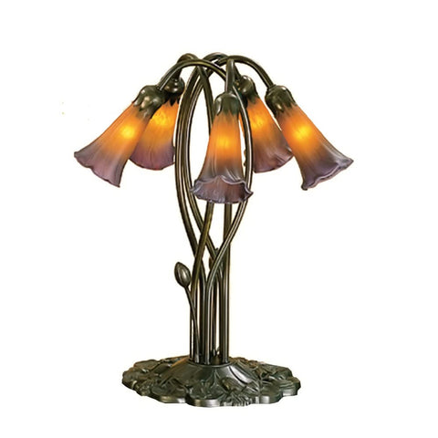 Meyda Tiffany 14962 Lighting, 16.5" Height, Amber/Purple
