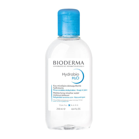 Bioderma Hydrabio H2O Micellar Water, Cleansing and Makeup Removing Gentle Face Cleanser for Dehydrated Sensitive Skin, 8.4 Fl Oz