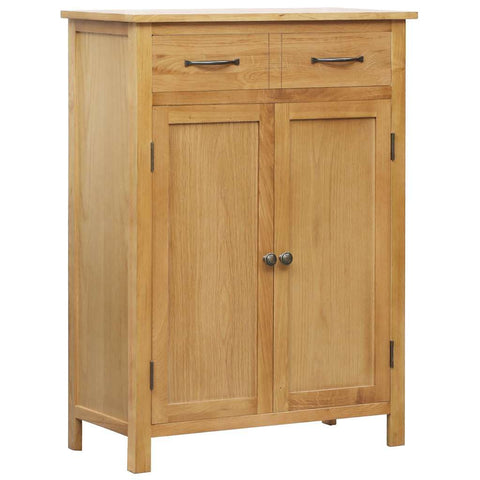 vidaXL Shoe Cabinet 29.9"x14.6"x41.3" Solid Oak Wood