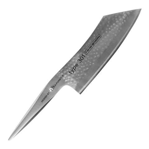 Chroma P40-HM Type 301 by F.A. Porsche Hammered Hakata Knife, 7.25 Inch, one size, silver