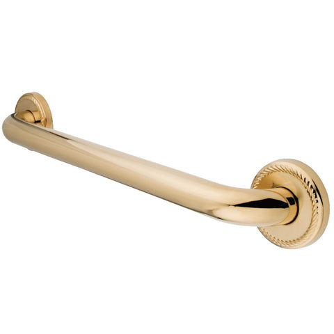 Kingston Brass DR814122 Designer Trimscape Laurel Decor 12-Inch Grab Bar with 1.25-Inch Outer Diameter, Polished Brass