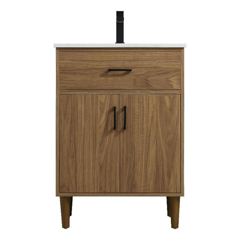 Elegant Kitchen and Bath Chandler 24" Single Bathroom Vanity in Walnut Brown