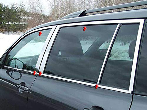 QAA is Compatible with 2007-2012 Nissan Sentra 10 Piece Stainless Window Trim Package, Includes Upper Trim and Pillar Posts, NO Window Sills WP28575