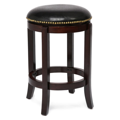 Boraam Cordova Bar Height Backless Swivel Kitchen Bar Stool - Cappuccino