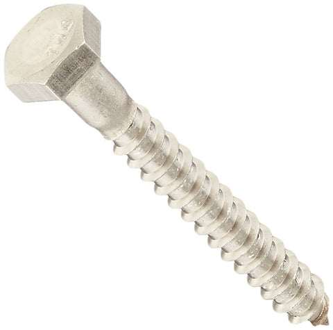 Hillman 832008 1/4 x 2-Inch Stainless Steel Hex Lag Screws, 50-Pack