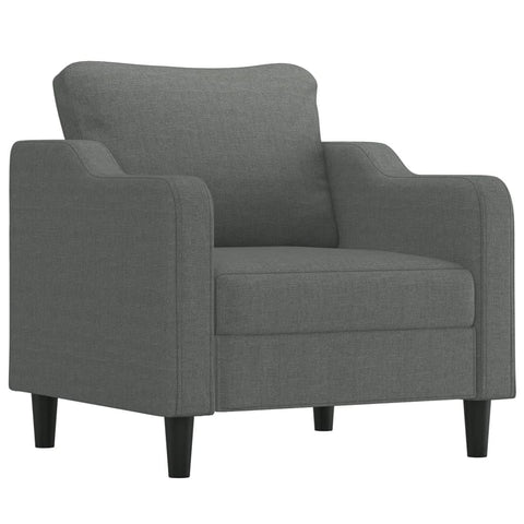 vidaXL Sofa Chair, Upholstered Single Sofa Chair, Accent Armchair for Living Room, Sofa Comfort Club Chair, Modern Style, Dark Gray Fabric