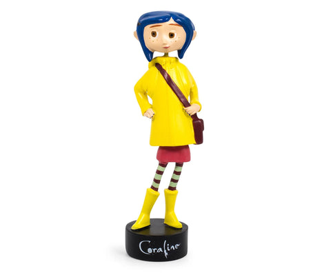 Surreal Entertainment Coraline in Rain Coat PVC Bobble Figure for Adults Only | Collectible Bobblehead Action Figure, Desk Toy Accessories | 5 Inches Tall