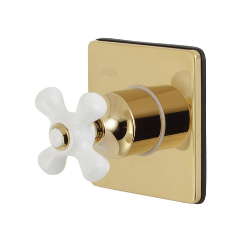Kingston Brass KS3042PX 3-Way Diverter Valve with Trim Kit, Polished Brass