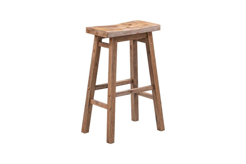 Sonoma Backless Saddle Bar Stools - Barnwood Wire-Brush - Set of 2