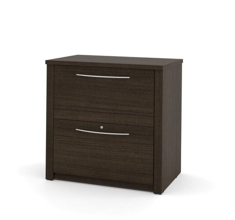 Bestar Embassy Lateral File Cabinet, 30W, Dark Chocolate