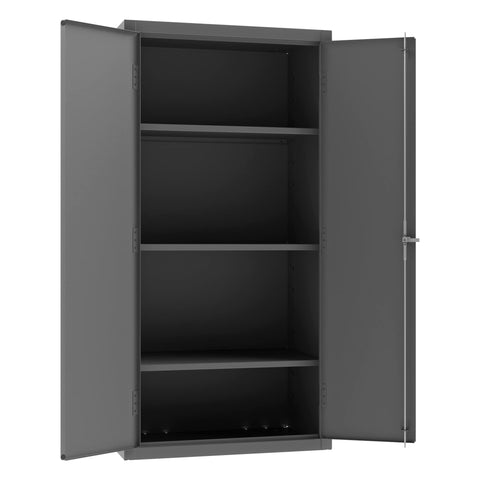 Durham 14 Gauge Welded Steel Heavy Duty Flush Door Style Storage Cabinet, 3501-95, 2700 lbs Capacity, 24" Length x 36" Width x 72" Height, 3 Adjustable Shelves