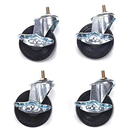 ProSelect Wheels for Stainless Steel Modular Cages - PVC/Metal Wheels Modular Cages, Set of 4