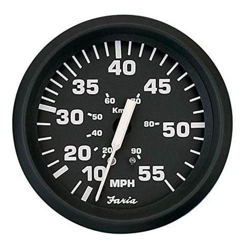 Faria Beede Instruments Faria Beede Faria 32810 Euro Speedometer (55 MPH) Pitot - 4", Black