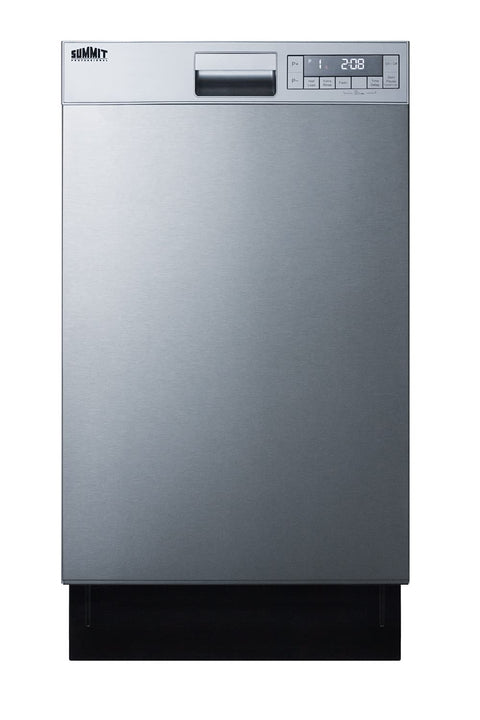 Summit Appliance DW18SS4ADA 18 Inch Wide Built-In Dishwasher, ADA Compliant - Stainless Steel; 5 Cycles; Ultra Quiet Performance; Front Control Panel