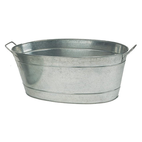 ACHLA Designs Large Oval Galvanized Tub