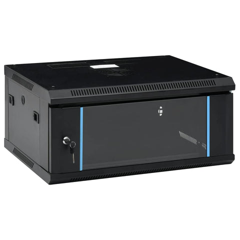 vidaXL 4U Wall Mounted Network Cabinet 19-Inch Standard - Secure, Durable and Versatile - Ideal for routers, modems and Other Network Devices