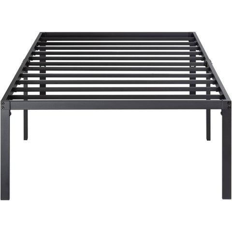 Fast Furnishings Twin 18-inch High Metal Platform Bed Frame with Under-Bed Storage Space