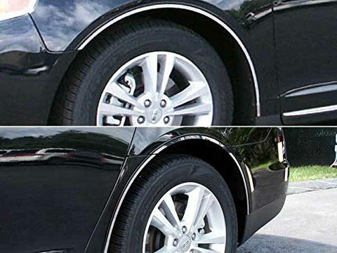QAA is Compatible with 2013-2016 Lincoln MKS 8 Piece Stainless Wheel Well Accent Trim, Full Length WQ53626