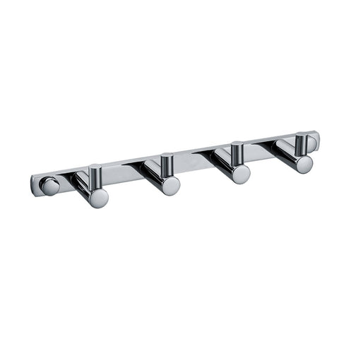ALFI brand AB9528 Wall Mounted 4 Prong Robe/Towel Hook Bathroom Accessory, Polished Chrome