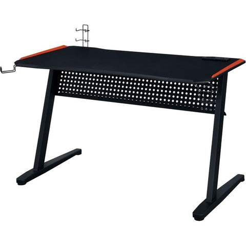 Acme Dragi Metal Frame Gaming Table with USB Port and LED Light in Black and Red
