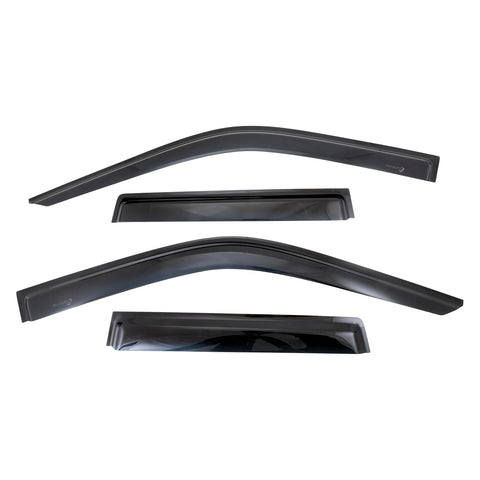 TrailFX Acrylic Rainguards Fits 2022-2025 Toyota Tundra Low Profile Tape-On Smoke Window Vents Double Cab Outside Channel Mount Set of 4 Rain Guard Window Vents TrailFX 4704H