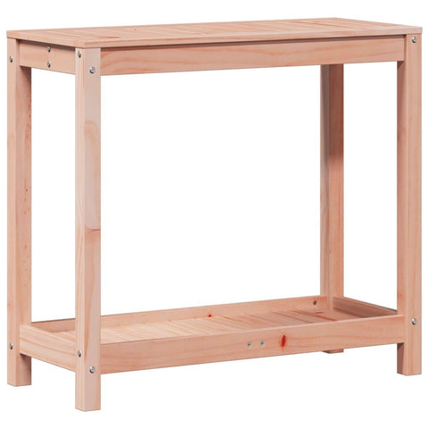 vidaXL Rustic Solid Wood Potting Table with Shelf for Outdoor Gardening Tools Storage â€“ Sturdy Douglas Fir Design 32.5x13.8x29.5 in Ideal Garden Workbench and Station Bench Workstation Wooden