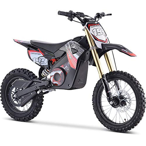MotoTec 48v Pro Electric Dirt Bike 1500w Lithium Red