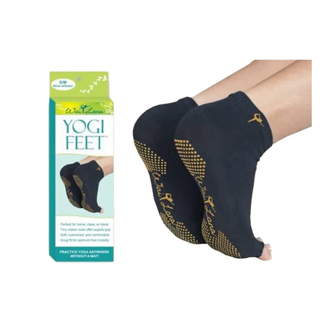 Wai Lana Yogi Feet Yoga Equipment, Black/Gold, Small/Medium