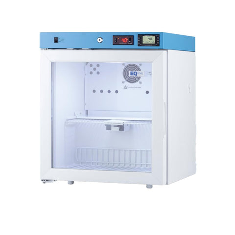EQTemp ACR161WNSF456 19 Inch Wide Compact Healthcare Refrigerator 1.58 cu.ft Certified to NSF/ANSI 456 Vaccine Storage Standard (Left Hand Door Glass Door)