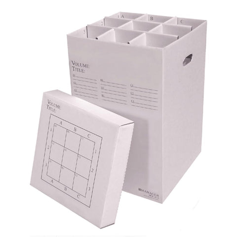 Advanced Organizing Systems - MGR-25-9 Roll File Storage Box - Corrugated 25x17.5x17.5 With 9 Compartments To Manage All Types of Documents up to 24 Inches Long